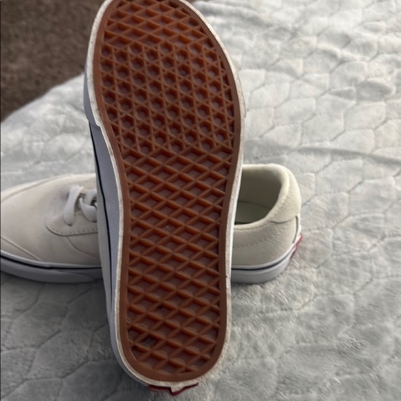 Vans Off-White Canvas Sneakers with Black Logo - Picture 3 of 3